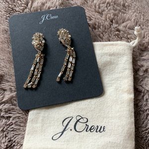 NWT J. Crew Crystal Drop Earrings